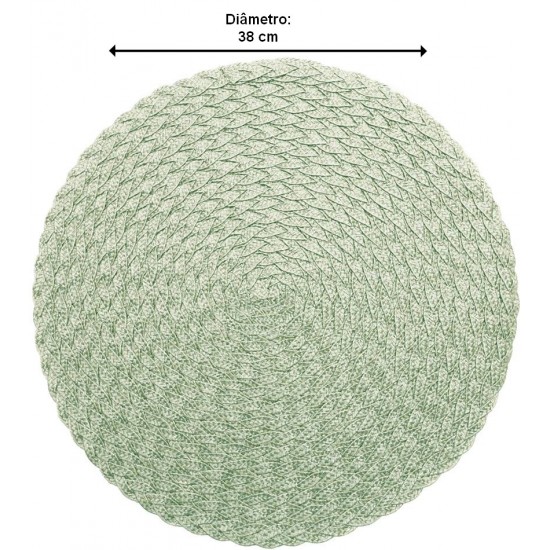 Lugar Americano 38cm Verde Oliva Leaf